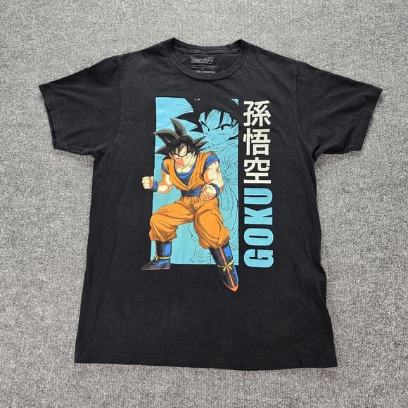 Dragonball Z Tshirt Mens Medium Black Short Sleeve Goku Graphic Print‎ Anime - Picture 1 of 7